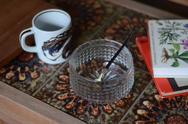 フィンランド製 Riihimaen Lasi Lappi ガラス デザートボウル 10cm