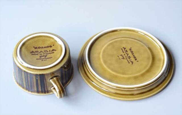 ARABIA アラビア コスモス ティーカップ＆ソーサー KOSMOS 北欧食器 フィンランド ヴィンテージ アンティーク_250710