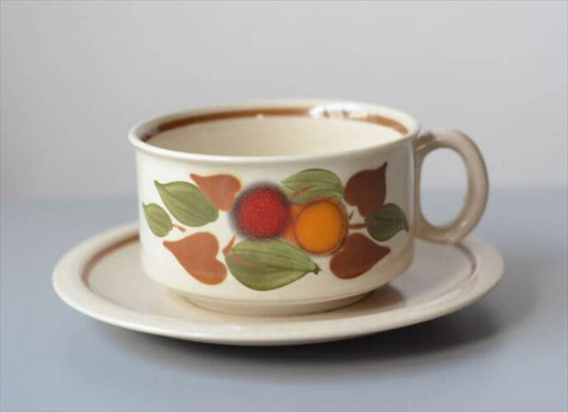 1960～70年代 ベルギー製 ヴィンテージ BOCH Bercy カップ&ソーサー ボッホ 磁器 陶器 アンティーク 食器 _250724