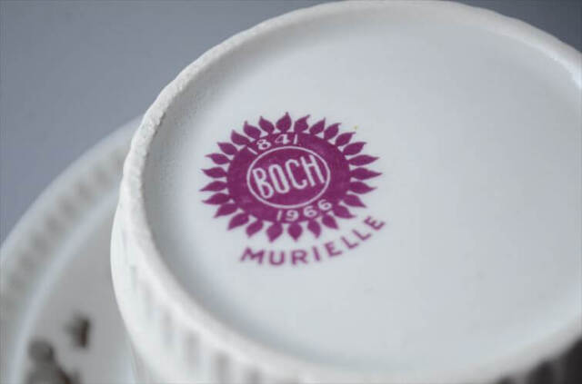 1841～1966年代 ベルギー製 ヴィンテージ BOCH Murielle カップ ボッホ 磁器 陶器 アンティーク 食器 ヨーロッパ_250729