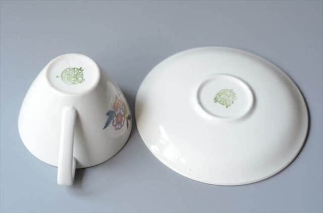 1960～70年代 ベルギー製 ヴィンテージ BOCH Miami カップ&ソーサー ボッホ 磁器 陶器 アンティーク 食器 ヨーロッパ_250729