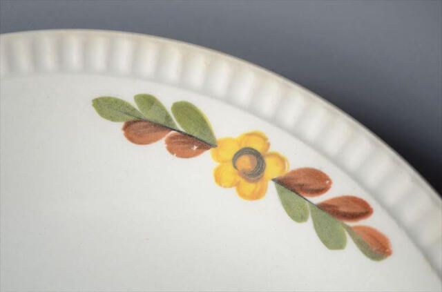 1950～60年代頃 ベルギー製 BOCH ボッホ Delta Asteriola 19cm プレート お皿 磁器 陶器 アンティーク ヴィンテージ_250731