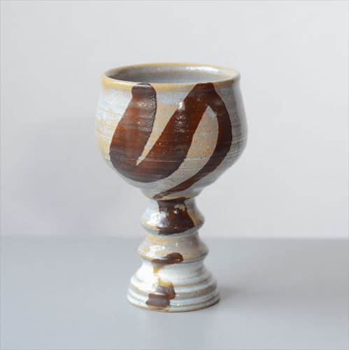 ドイツから 陶器のゴブレット カップ 食器 陶器 ヴィンテージ