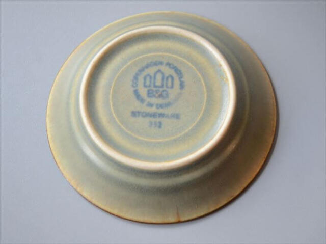 デンマーク製 クイストゴー RUNE 9.5cm 豆皿 お皿 小皿 プレート ルーン B&G J.H.Quistgaard 北欧ヴィンテージ_250827
