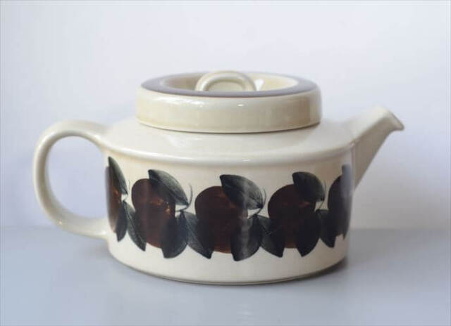 ARABIA アラビア Ruija 茶こし付き ティーポット ルイージャ 北欧食器 フィンランド 陶器 北欧 ヴィンテージ アンティーク_250902
