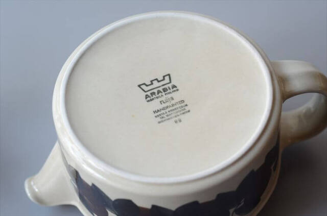 ARABIA アラビア Ruija 茶こし付き ティーポット ルイージャ 北欧食器 フィンランド 陶器 北欧 ヴィンテージ アンティーク_250902