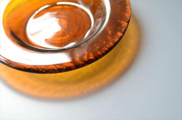 フィンランド製 Humppila Talonpoika アンバーガラス 22.5cm パスタープレート フンピラ タロンポイカ 北欧 ブラウン お皿 ヴィンテージ 