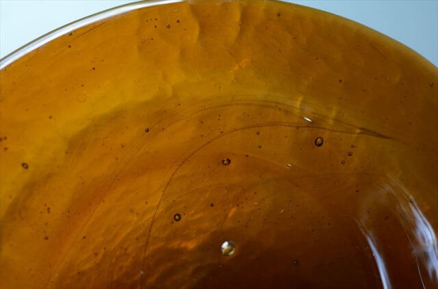 フィンランド製 Humppila Talonpoika アンバーガラス 22.5cm パスタープレート フンピラ タロンポイカ 北欧 ブラウン お皿 ヴィンテージ 