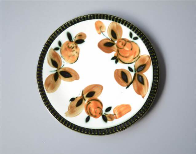 ベルギー製 BOCH ボッホ Argenteuil ブラウン 19cm プレート お皿 アルジャントゥイユ 陶器 アンティーク ヴィンテージ_250908