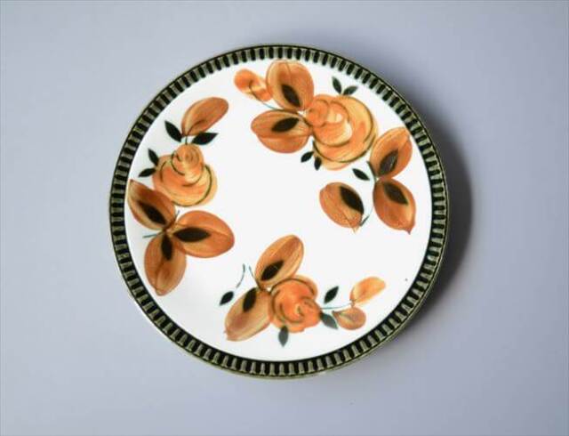 ベルギー製 BOCH ボッホ Argenteuil ブラウン 19cm プレート お皿 アルジャントゥイユ 陶器 アンティーク ヴィンテージ_250908