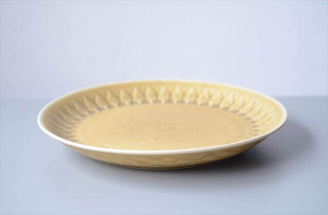 北欧ヴィンテージ　クイストゴー　レリーフ　21センチプレート2枚B カーキ Relief(レリーフ) スープ深皿21cm Jens.H.Quistgaard(イェンス.H