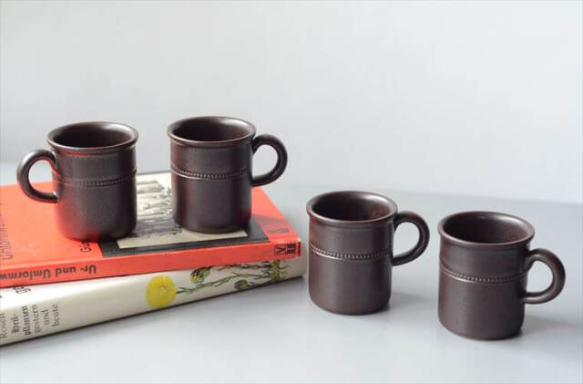 スウェーデン製 HOGANAS KERAMIK デミタスカップ 4個セット ホガナス 北欧 セラミック ヴィンテージ_250912