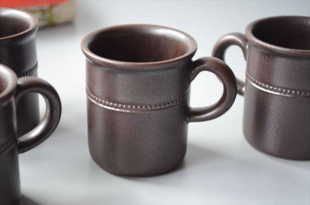 スウェーデン購入　Old hoganas 2枚セット　オールドホガナス スウェーデン製 HOGANAS KERAMIK デミタスカップ 4個セット ホガナス