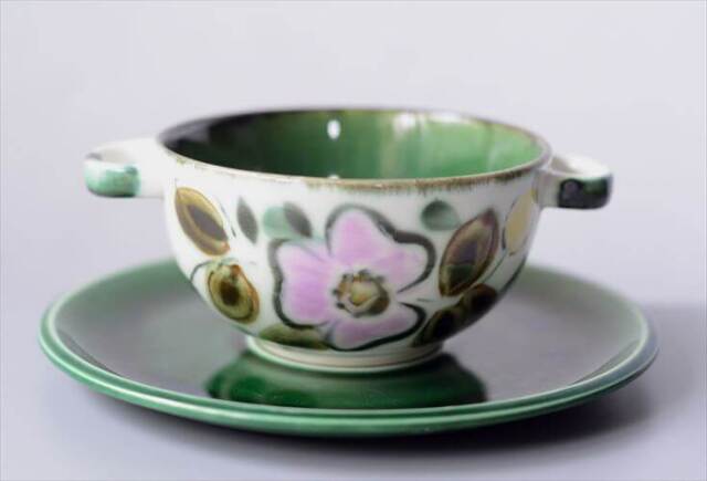 BOCH スープカップ・ソーサー 7セット 1960～70年代 ベルギー製 BOCH In the mood スープカップ&ソーサー