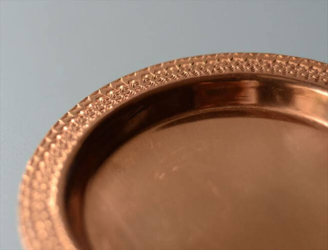 ドイツから 古い純銅 コパー豆皿 8枚とスタンドのセット コッパー ミニ