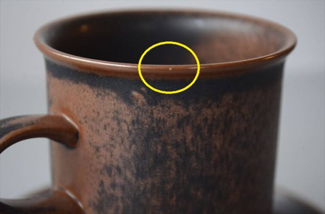 ARABIA アラビア ルスカ カップ＆ソーサー Ruska 7.5cm高 小サイズ 食器 フィンランド 陶器 北欧 ヴィンテージ アンティーク_250922