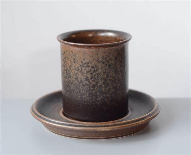 ARABIA アラビア ルスカ カップ＆ソーサー Ruska 7.5cm高 小サイズ 食器 フィンランド 陶器 北欧 ヴィンテージ アンティーク_250922