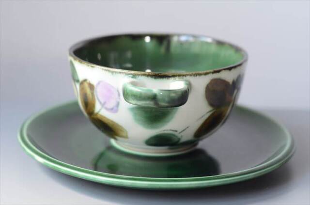 1960～70年代 ベルギー製 BOCH In the mood スープカップ&ソーサー ボッホ 陶器 アンティーク ヴィンテージ_251015