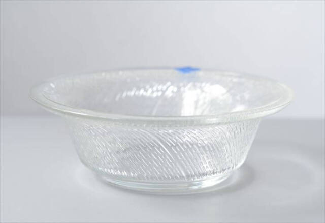 ラベル付! フィンランド製 Nuutajarvi Lastu ガラスボウル φ14cm