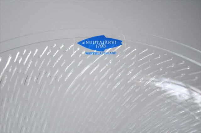 ラベル付! フィンランド製 Nuutajarvi Lastu ガラスボウル φ14cm