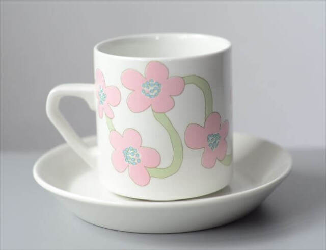 希少！Arabia Villiruusu カップ＆ソーサー アラビア ヴィリルース 北欧 フィンランド ヴィンテージ アンティーク_251021