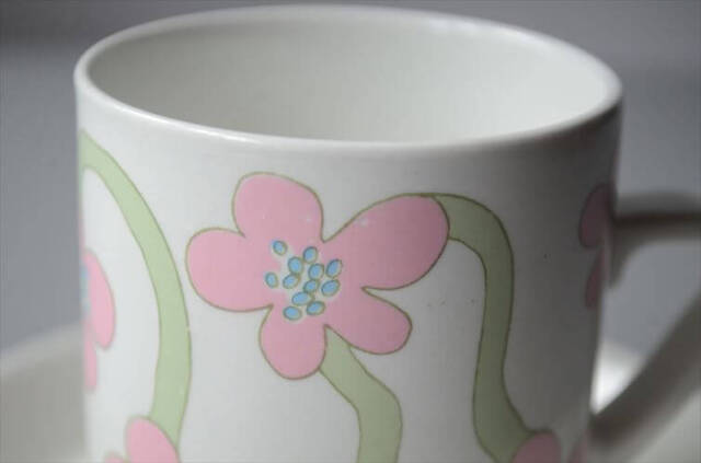 希少！Arabia Villiruusu カップ＆ソーサー アラビア ヴィリルース 北欧 フィンランド ヴィンテージ アンティーク_251021