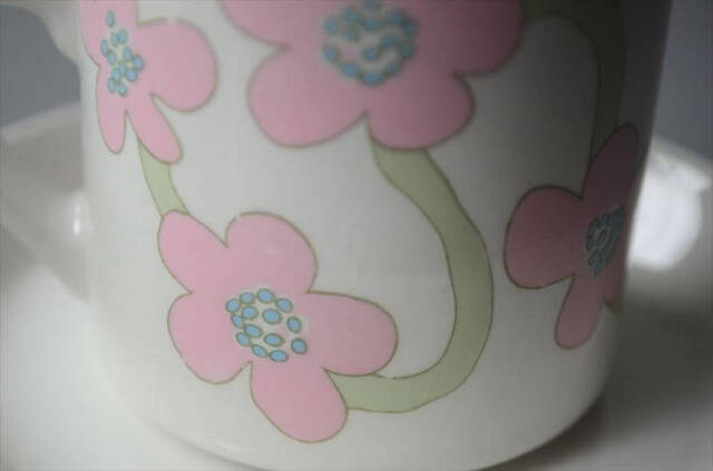 希少！Arabia Villiruusu カップ＆ソーサー アラビア ヴィリルース 北欧 フィンランド ヴィンテージ アンティーク_251021