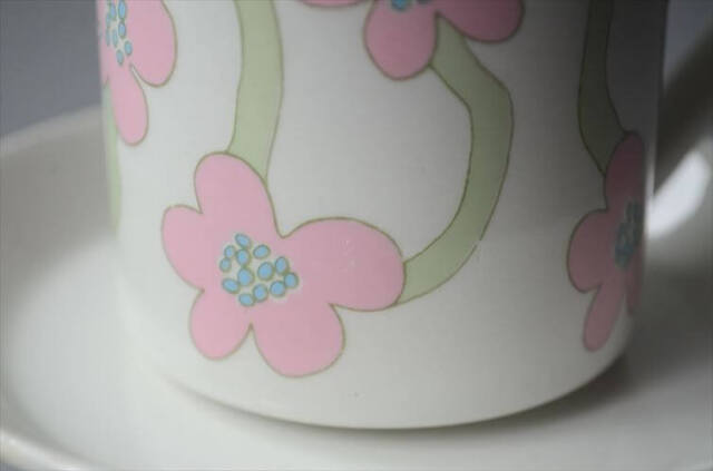 希少！Arabia Villiruusu カップ＆ソーサー アラビア ヴィリルース 北欧 フィンランド ヴィンテージ アンティーク_251021