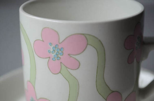 希少！Arabia Villiruusu カップ＆ソーサー アラビア ヴィリルース 北欧 フィンランド ヴィンテージ アンティーク_251021