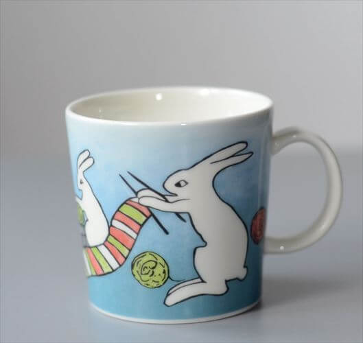 ARABIA Helja Liukko-Sundstrom 2008年 Kinitting Bunny マグカップ アラビア ヘルヤ あみものバニー ウサギ 北欧 ヴィンテージ