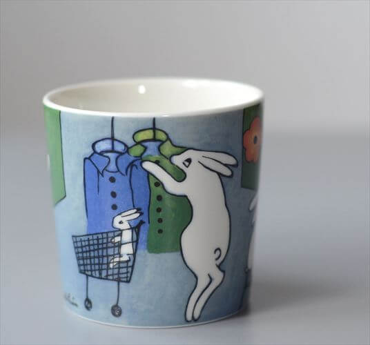 ARABIA Helja Liukko-Sundstrom 2007年 Shopping Bunny マグカップ アラビア ヘルヤ ショッピングバニー ウサギ 北欧 ヴィンテージ
