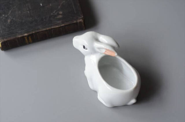 フランスアンティーク ピューター キャンディポット 小物入れ うさぎ