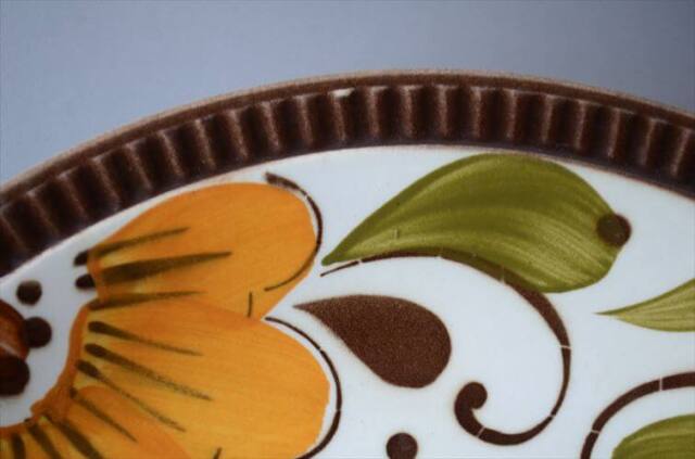 ベルギー製 ヴィンテージ BOCH PARADISO 22.5cm プレート ボッホ パラディソ お皿 磁器 陶器 アンティーク 食器_251029