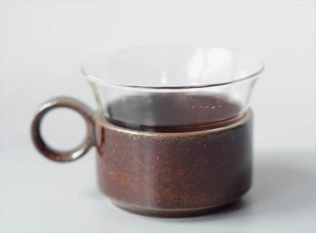 デンマーク製 KNABSTRUP ガラスと陶器のカップ ナブストラップ 北欧 食器 ヴィンテージ アンティーク_251106