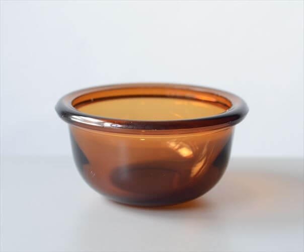 フィンランド製 Nuutajarvi Luna ガラスボウル ブラウン φ11cm ヌータヤルヴィ ルナ Kaj Franck 北欧 食器 251114