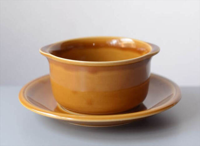 東ドイツ製 Colditz Porzellan スープボウル&ソーサー GDR コルディッツ 食器 陶器 ヴィンテージ アンティーク_251120