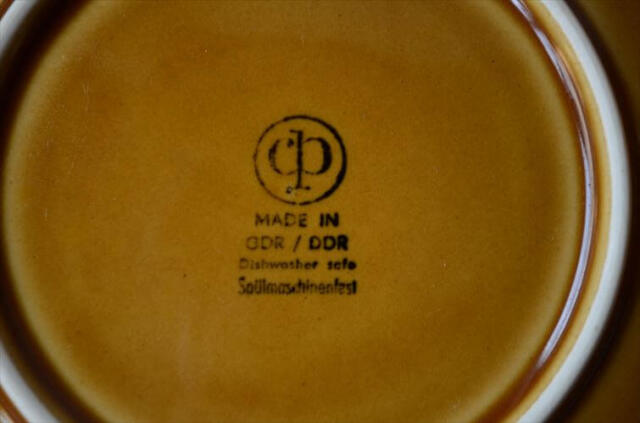 東ドイツ製 Colditz Porzellan スープボウル&ソーサー GDR コルディッツ 食器 陶器 ヴィンテージ アンティーク_251120