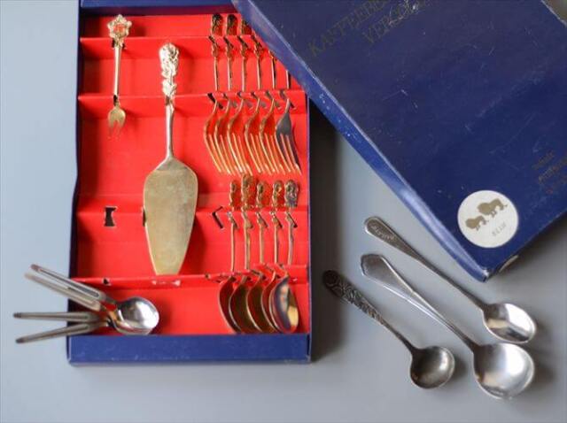 訳あり ドイツ製 カトラリーセット スプーン フォーク ケーキサーバーなど 計20本セット コーヒー ヴィンテージ
