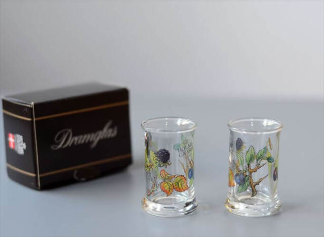 デンマーク Holmegaard ショットグラス2点セット 箱付き スナップグラス 北欧 ガラス ホルムガード ヴィンテージ