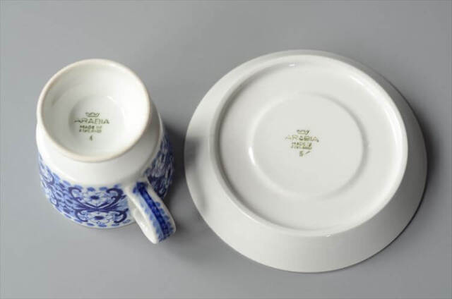 ARABIA アラビア ALI デミタスカップ＆ソーサー アリ コーヒー 北欧食器 フィンランド 陶器 ヴィンテージ アンティーク_251126