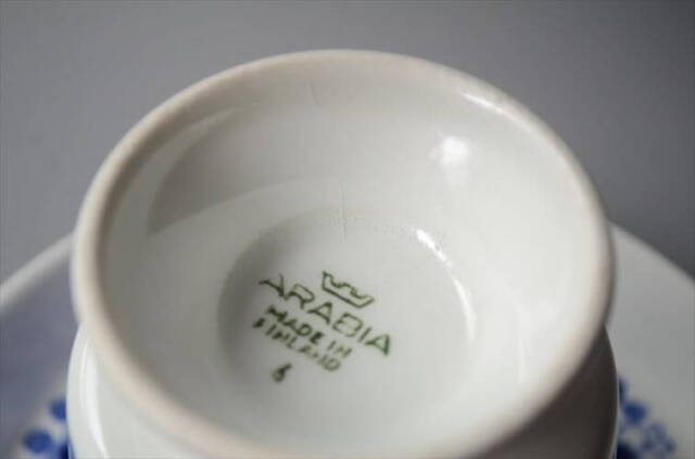 ARABIA アラビア ALI デミタスカップ＆ソーサー アリ コーヒー 北欧食器 フィンランド 陶器 ヴィンテージ アンティーク_251126