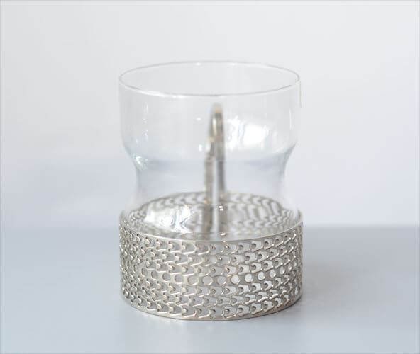 iittala イッタラ Tsaikka ツァイッカ グラスカップ クリア×シルバー ホルダー ガラス 北欧 ヴィンテージ_251128
