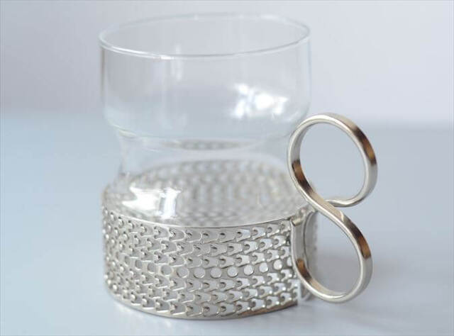 iittala イッタラ Tsaikka ツァイッカ グラスカップ クリア×シルバー ホルダー ガラス 北欧 ヴィンテージ_251128