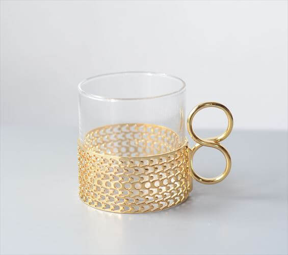 iittala イッタラ Tsaikka ツァイッカ 24Karaatti エスプレッソカップ ミニカップ クリア×ゴールドホルダー ガラス 北欧 _251128