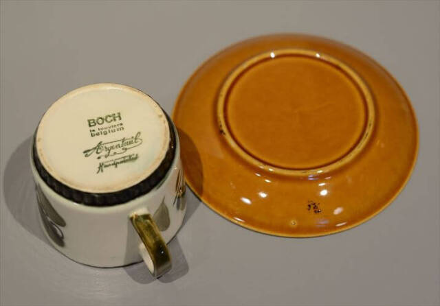 ベルギー製 BOCH ボッホ Argenteuil カップ&ソーサー アルジャントゥイユ 磁器 陶器 アンティーク ヴィンテージ_251226