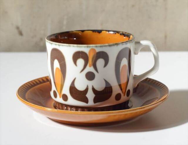 ベルギー製 BOCH ボッホ レアシリーズ Tirana カップ&ソーサー ヴィンテージ 磁器 陶器 食器 アンティーク_260107