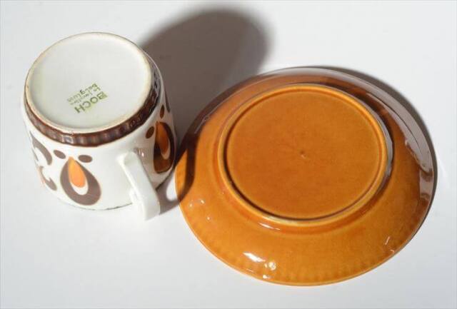 ベルギー製 BOCH ボッホ レアシリーズ Tirana カップ&ソーサー ヴィンテージ 磁器 陶器 食器 アンティーク_260107