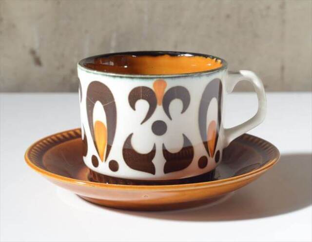 ベルギー製 BOCH ボッホ レアシリーズ Tirana カップ&ソーサー ヴィンテージ 磁器 陶器 食器 アンティーク_260107