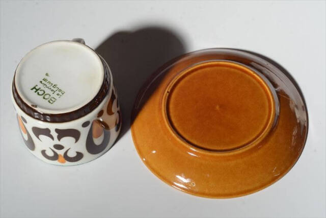 ベルギー製 BOCH ボッホ レアシリーズ Tirana カップ&ソーサー ヴィンテージ 磁器 陶器 食器 アンティーク_260107