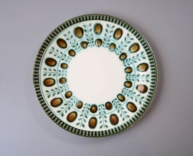 ベルギー製 ヴィンテージ BOCH NOIX 19cm プレート ボッホ ノア お皿 磁器 陶器 アンティーク 食器 ヨーロッパ_260130